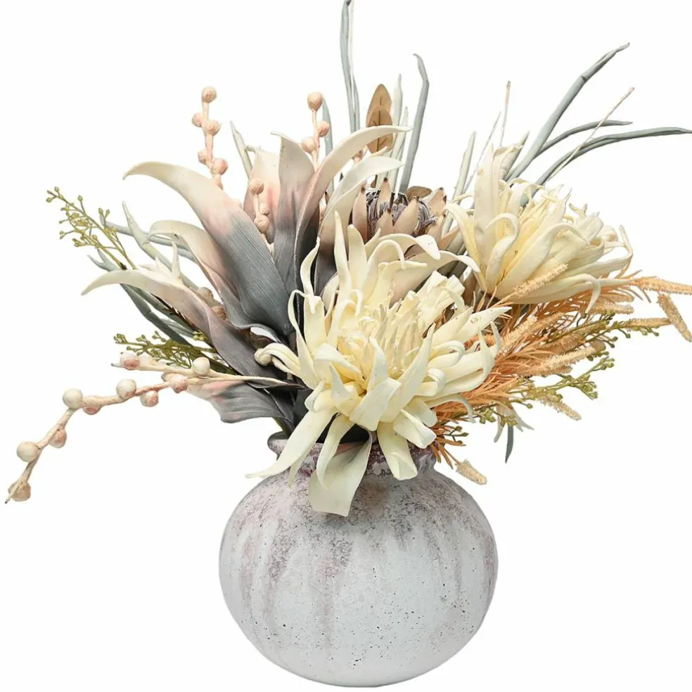 10.25" White-Washed Cement Pot by Ashland®