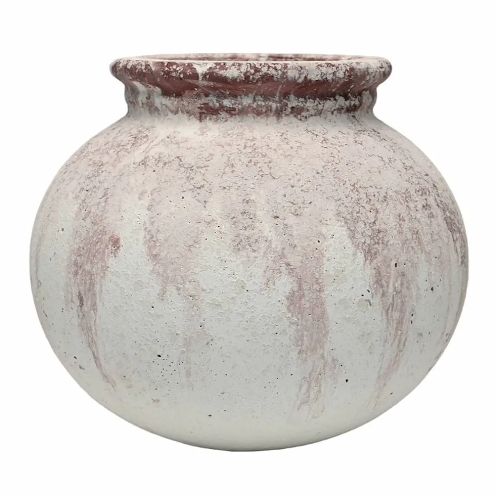 10.25" White-Washed Cement Pot by Ashland®