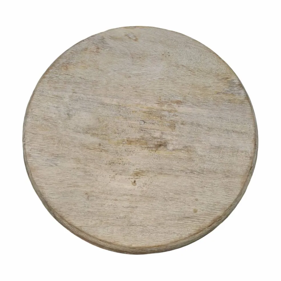 12" Whitewashed Shallow Decorative Wood Bowl by Ashland®
