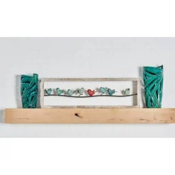Whitewashed Wood Farmhouse Birds Wall Accent