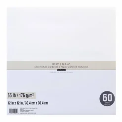 White 12" x 12" Linen Texture Cardstock by Recollections™, 60 Sheets