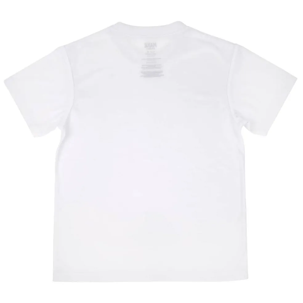 White Youth Polyester Crew Neck T-Shirt by Make Market®