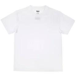 White Youth Polyester Crew Neck T-Shirt by Make Market®