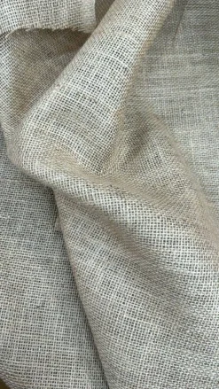 40" Wide Natural Jute Burlap Fabric by the Yard | 100% Natural Hessian Jute for Wedding Decor, Crafts, Gardening & DIY Projects | Eco-Friendly Biodegradable