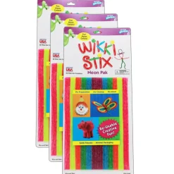 Wikki Stix® Neon Pak 8" Reusable Craft Pack, 3ct.