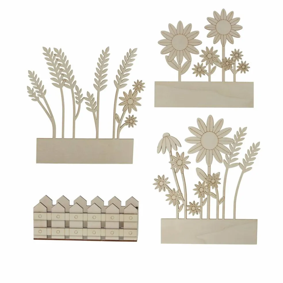 8.75" Wildflowers DIY Plywood Crate Décor by Make Market®