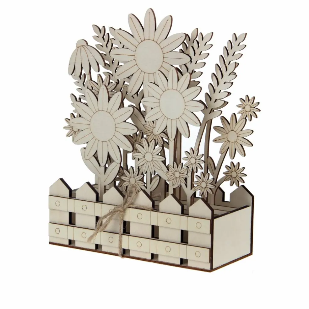 8.75" Wildflowers DIY Plywood Crate Décor by Make Market®