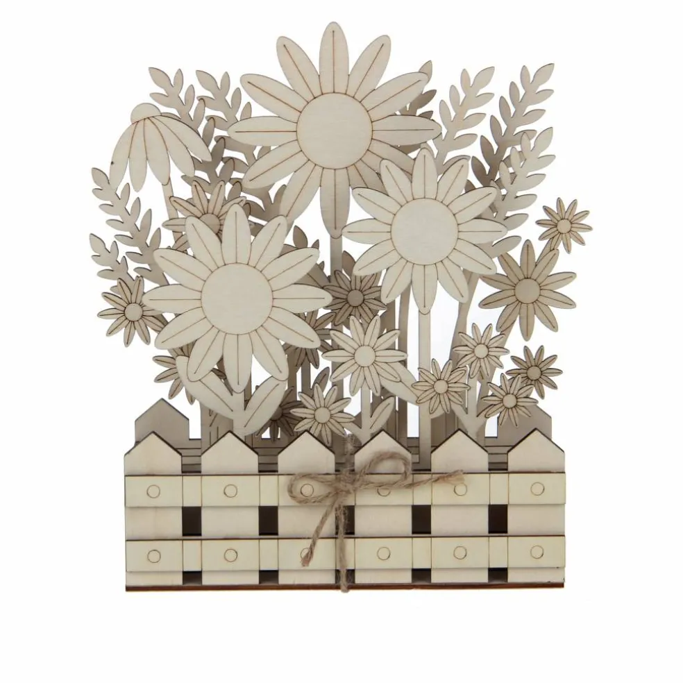 8.75" Wildflowers DIY Plywood Crate Décor by Make Market®