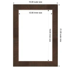 Wildwood Brown Narrow Framed Dry Erase Magnetic Board