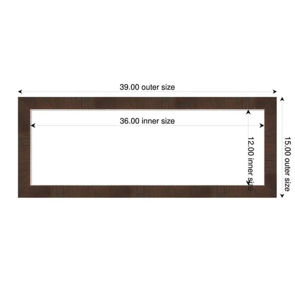 Wildwood Brown Narrow Framed Dry Erase Magnetic Board