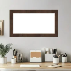 Wildwood Brown Narrow Framed Dry Erase Magnetic Board