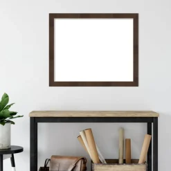 Wildwood Brown Narrow Framed Dry Erase Magnetic Board