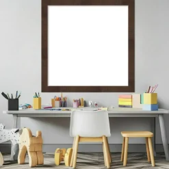 Wildwood Brown Narrow Framed Dry Erase Magnetic Board