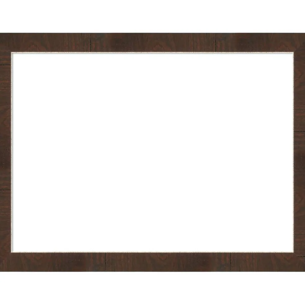 Wildwood Brown Narrow Framed Dry Erase Magnetic Board