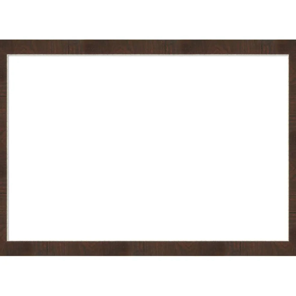 Wildwood Brown Narrow Framed Dry Erase Magnetic Board