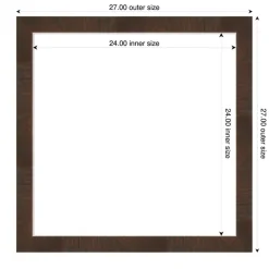 Wildwood Brown Narrow Framed Dry Erase Magnetic Board