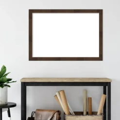Wildwood Brown Narrow Framed Dry Erase Magnetic Board
