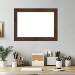Wildwood Brown Narrow Framed Dry Erase Magnetic Board