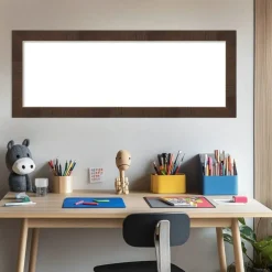 Wildwood Brown Narrow Framed Dry Erase Magnetic Board
