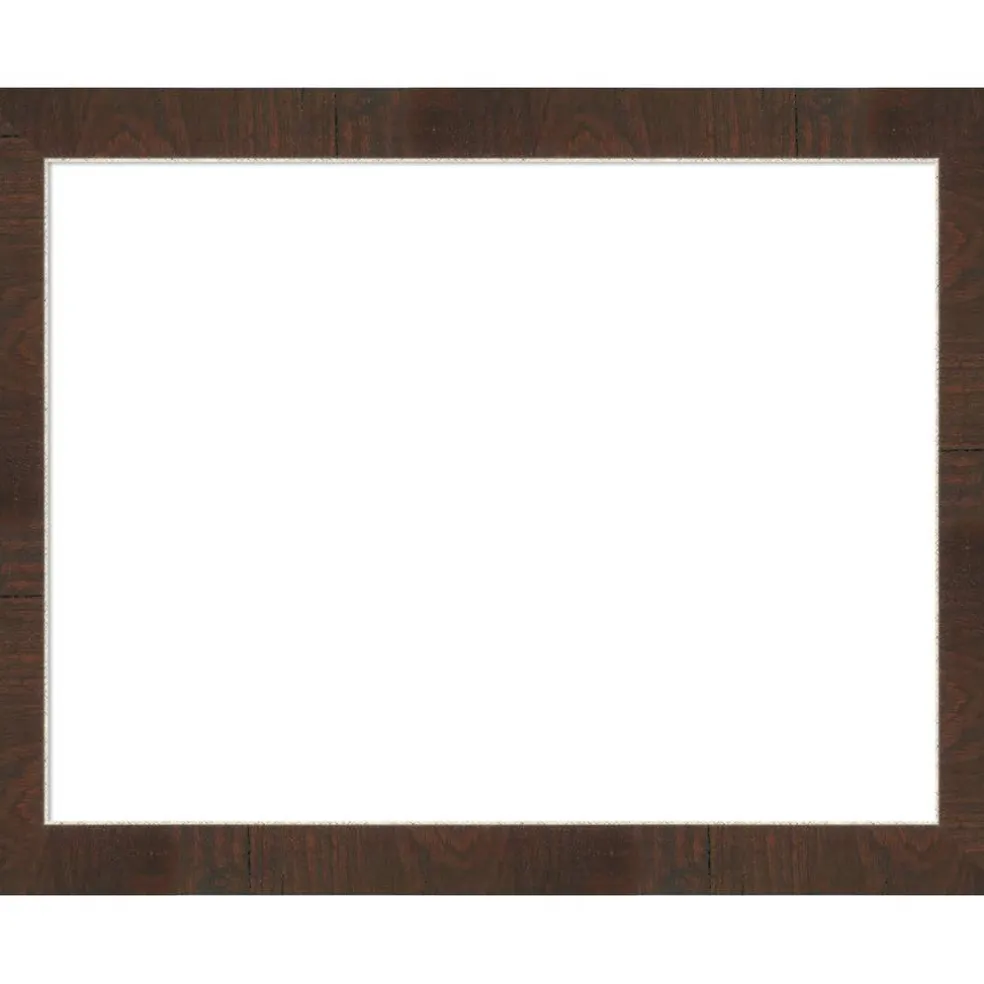 Wildwood Brown Narrow Framed Dry Erase Magnetic Board
