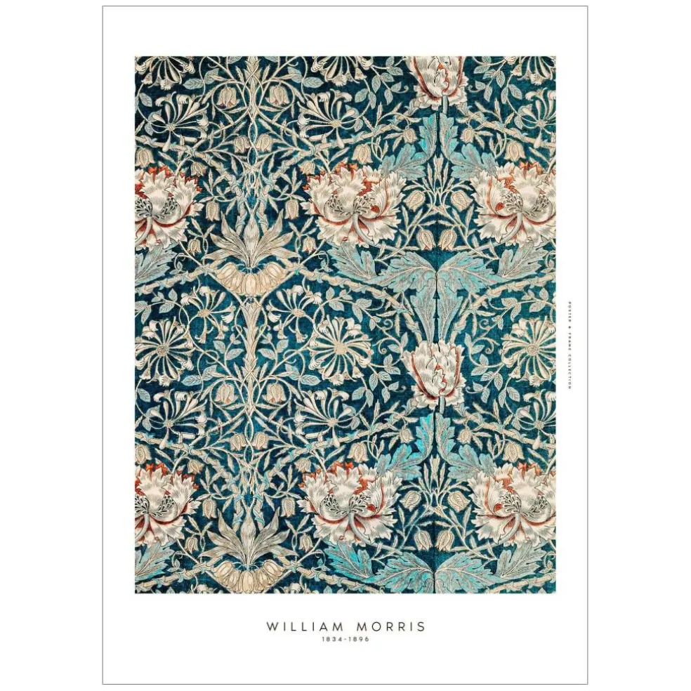 William Morris Blue Flowers Art Print