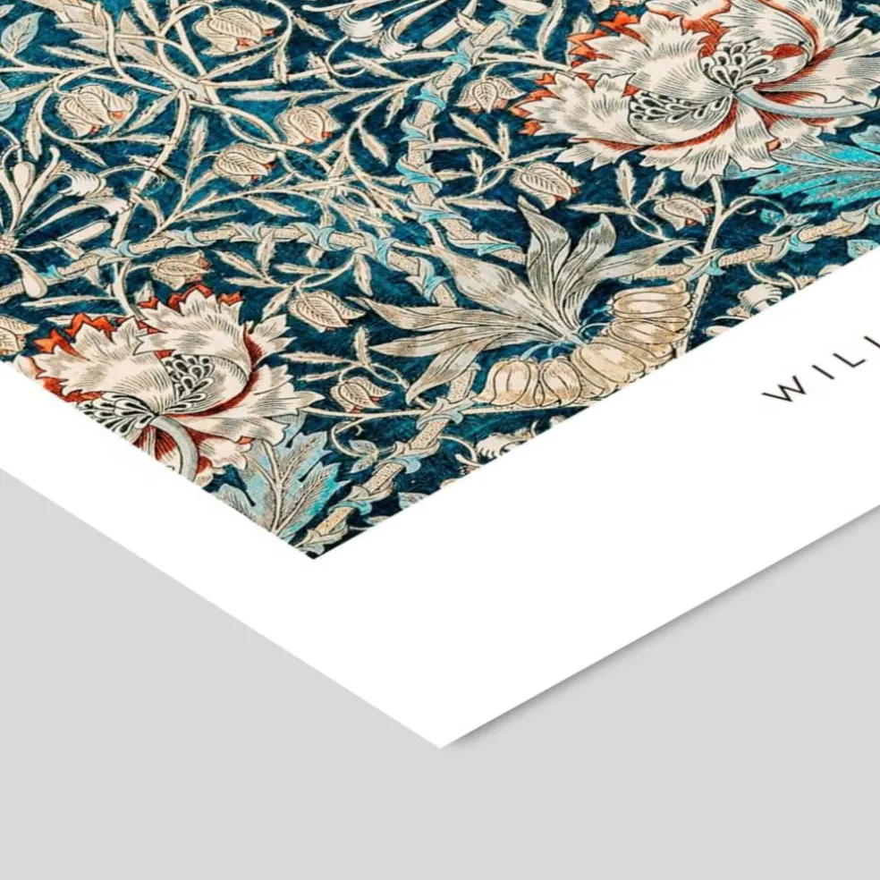 William Morris Blue Flowers Art Print