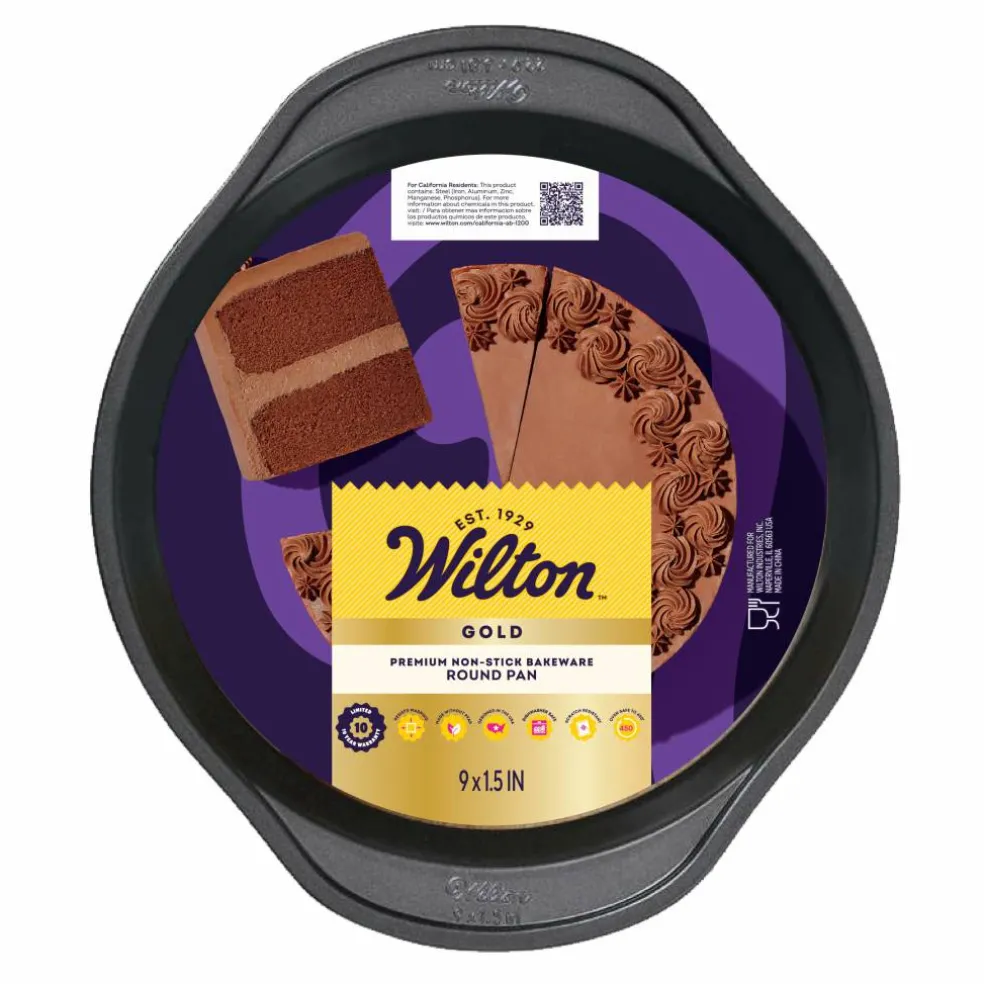 Wilton® Gold Non-Stick Bakeware 9" x 1.5" Round Pan