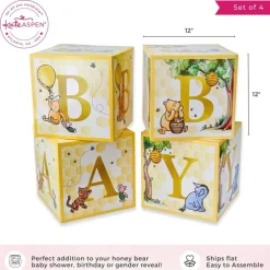 Winnie-the-Pooh Bear Baby Block Boxes