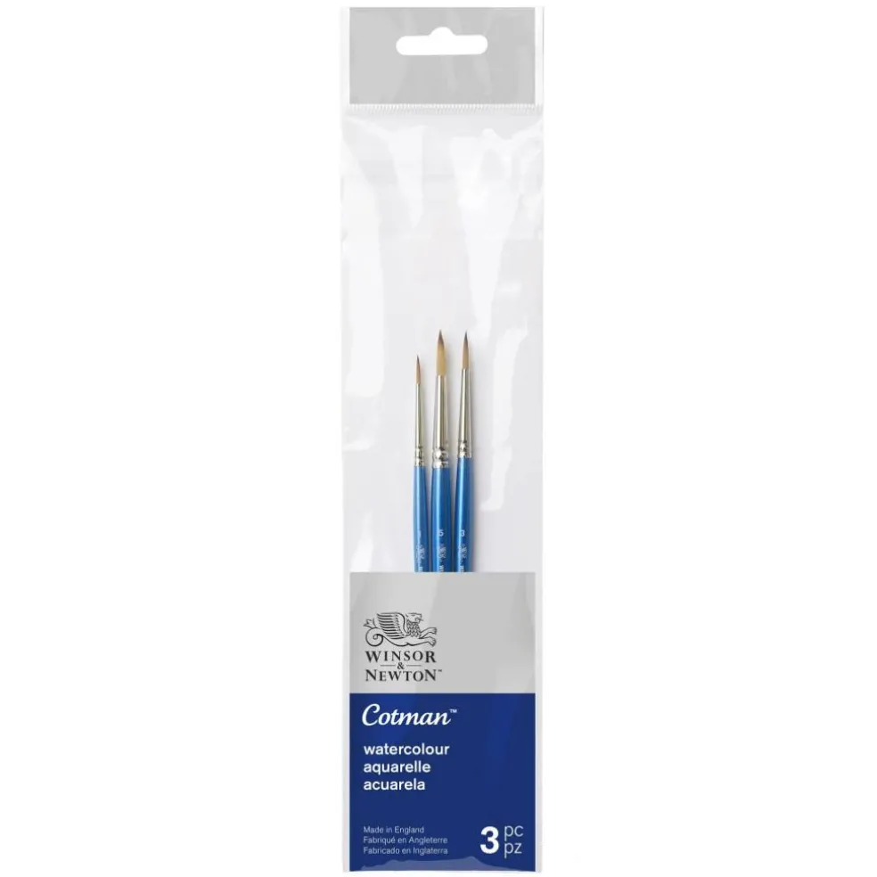 Winsor & Newton® Cotman® 3 Piece Round Brush Set 1