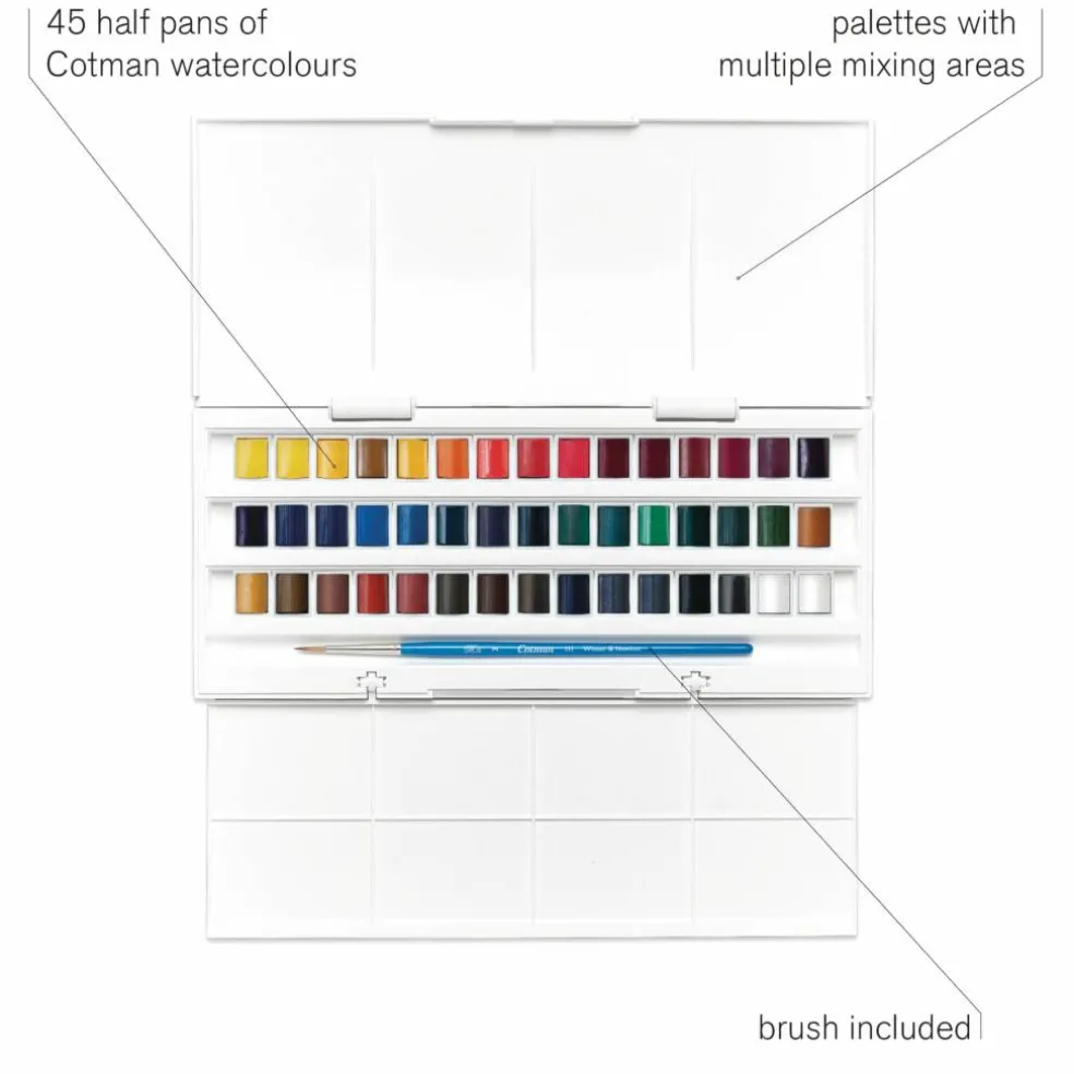 Winsor & Newton™ Cotman Watercolour™ 45 Color Studio Set