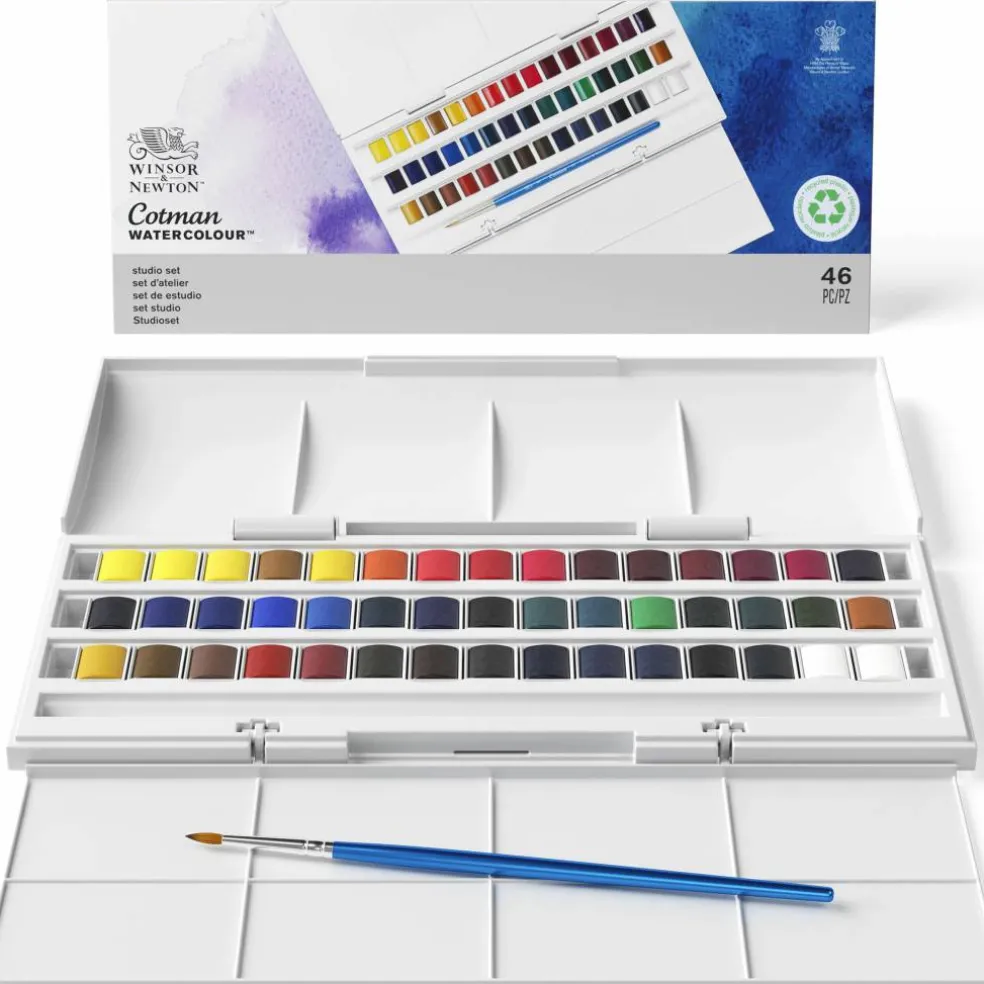 Winsor & Newton™ Cotman Watercolour™ 45 Color Studio Set