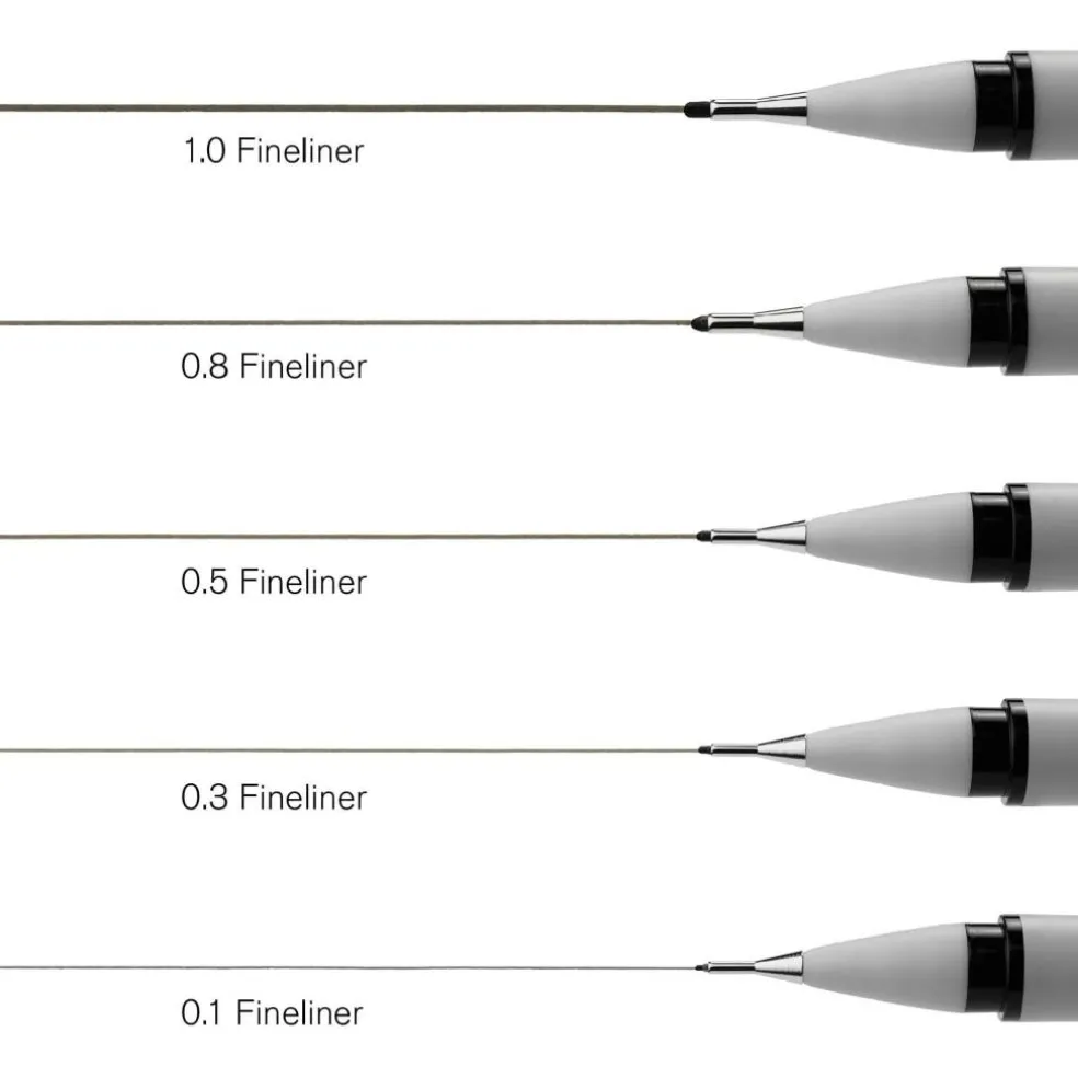 Winsor & Newton™ Fineliners Black Pen Set