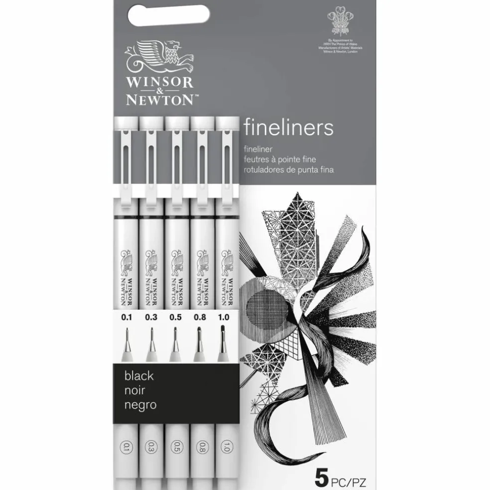 Winsor & Newton™ Fineliners Black Pen Set