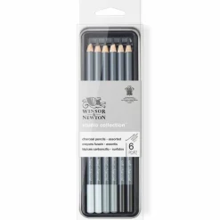Winsor & Newton™ Studio Collection™ Charcoal Pencil 6 Piece Tin Set