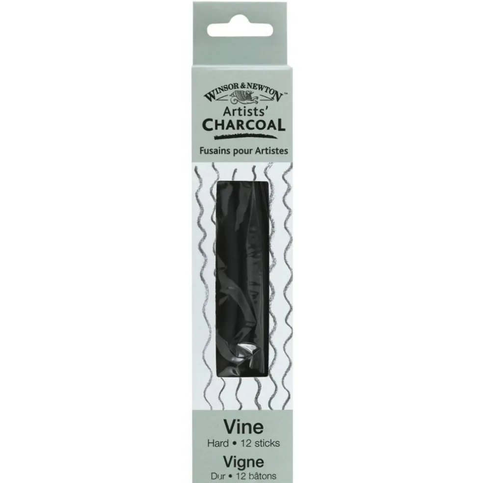 Winsor & Newton Vine Charcoal - Hard, Pack of 12