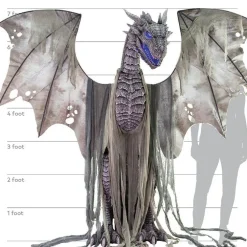 Winter Dragon Animated 7 Ft Halloween Decoration