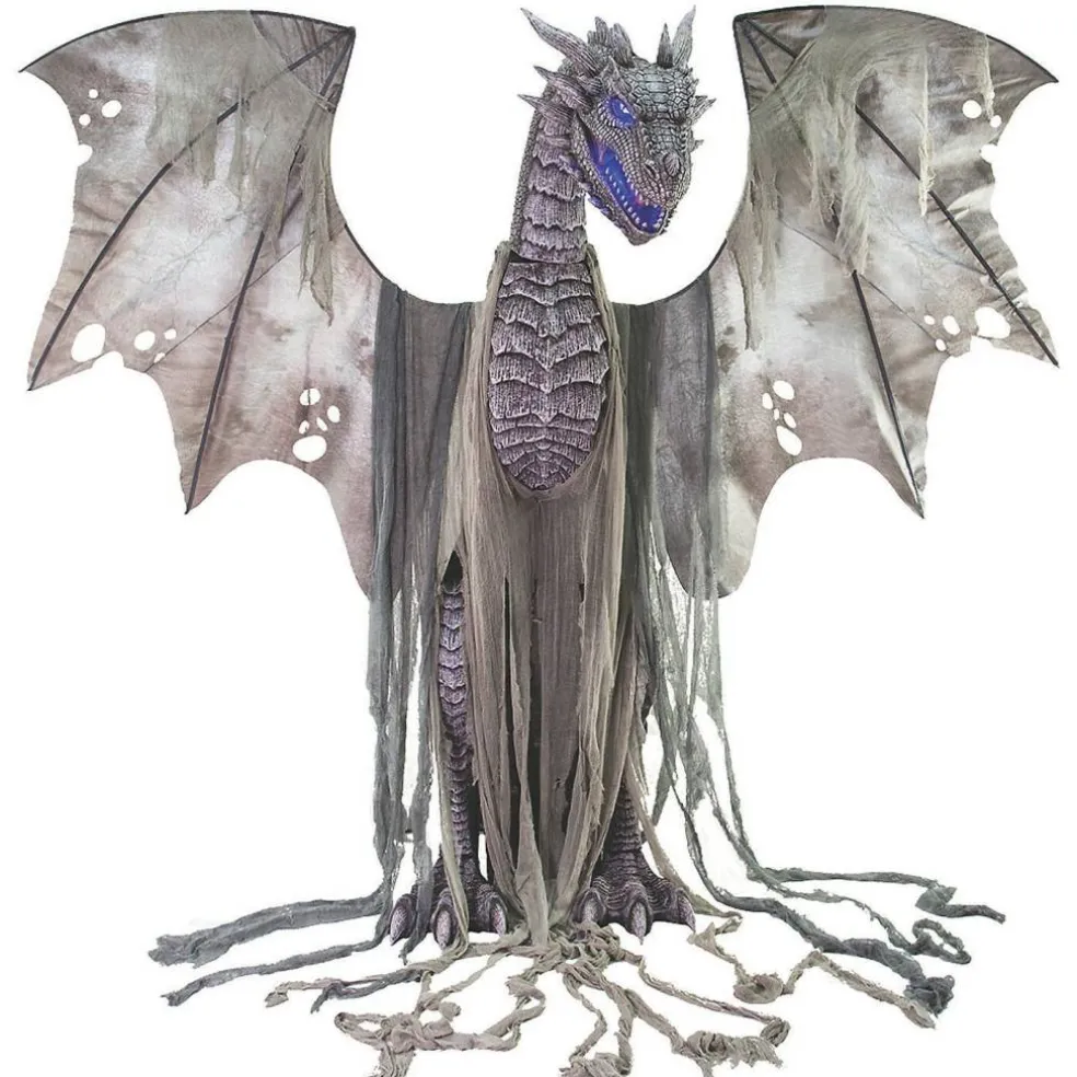 Winter Dragon Animated 7 Ft Halloween Decoration