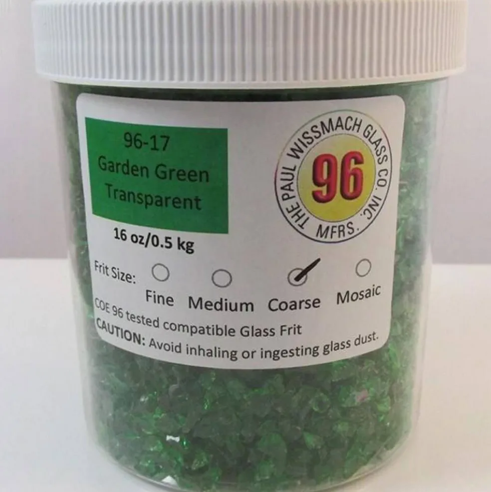 Wissmach Glass Frit Garden Green Coarse 1lb. 96 COE