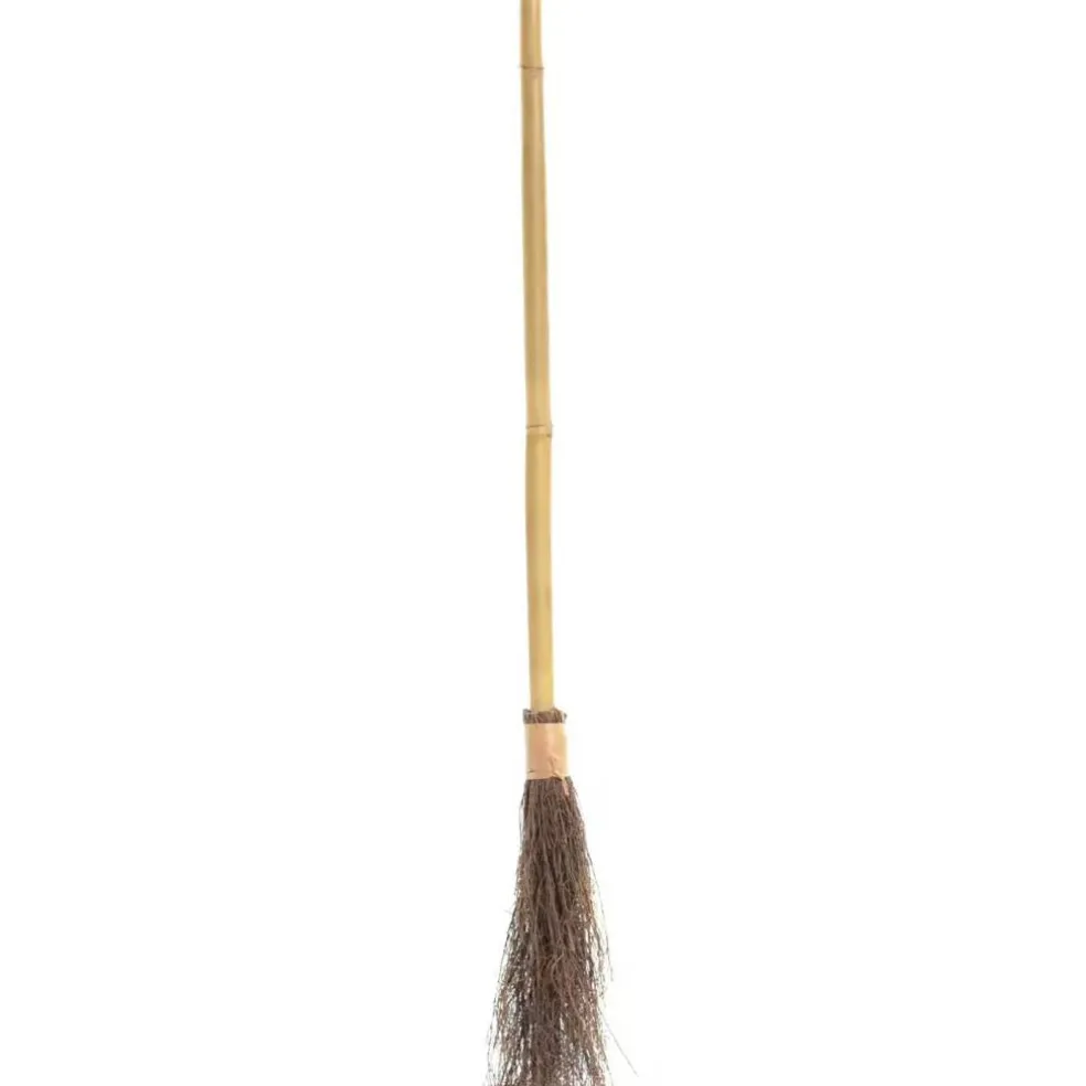 36" Witch Broom Real Straw Collapsible Halloween Costume Prop
