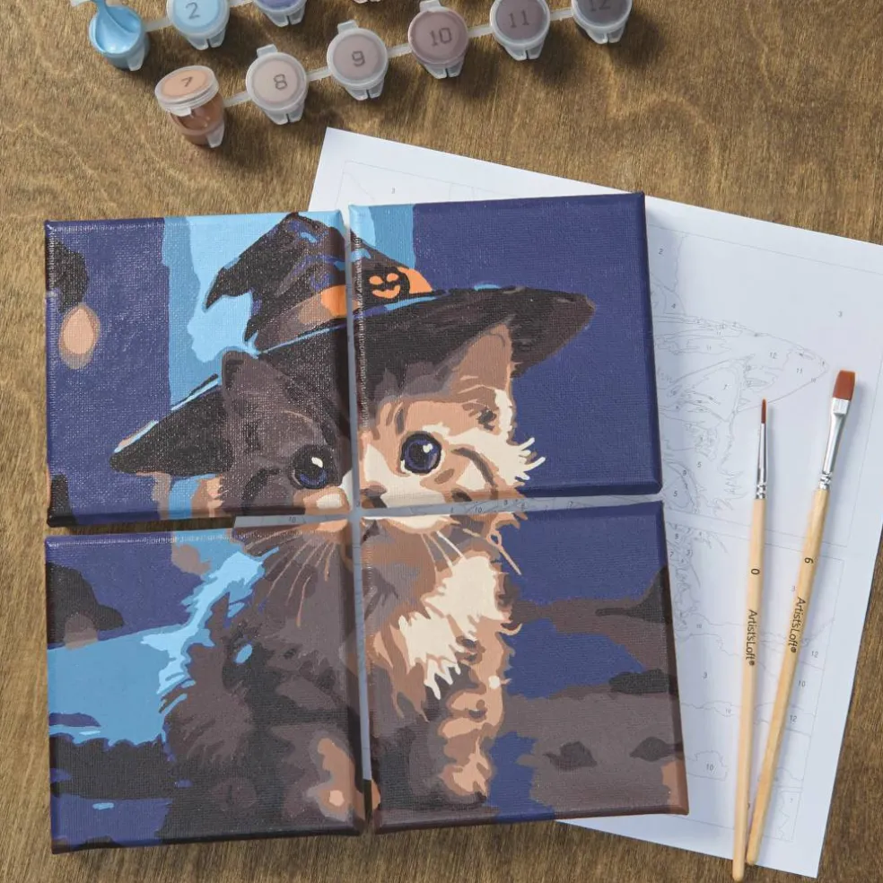 Witch Kitten Paint-by-Number Gallery Mini Kit by Artist's Loft®