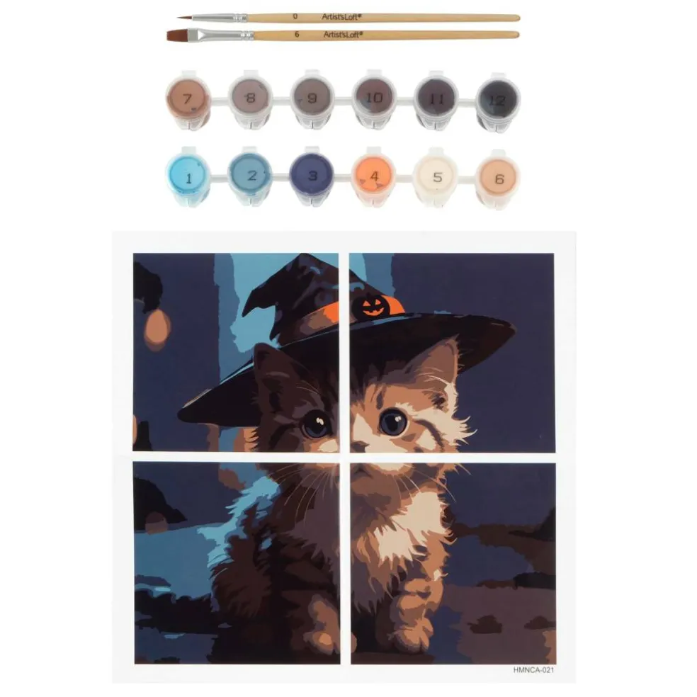 Witch Kitten Paint-by-Number Gallery Mini Kit by Artist's Loft®