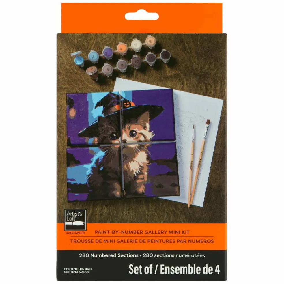 Witch Kitten Paint-by-Number Gallery Mini Kit by Artist's Loft®