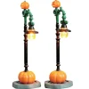 Witch Pumpkin Patch Street Lights Set - Lemax Spooky Town