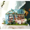 Wizardi Miniature Roombox: Rose Garden Tea House Dollhouse Kit