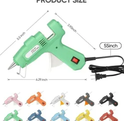 20W Mini Hot Glue Gun Kit with 30 Glue Sticks | Fast Heat-Up & Safety Fuse | DIY Crafts, Repairs & Holiday Decorations