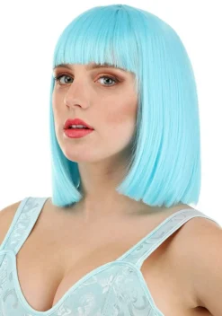 Women's Bright Blue Bob Wig