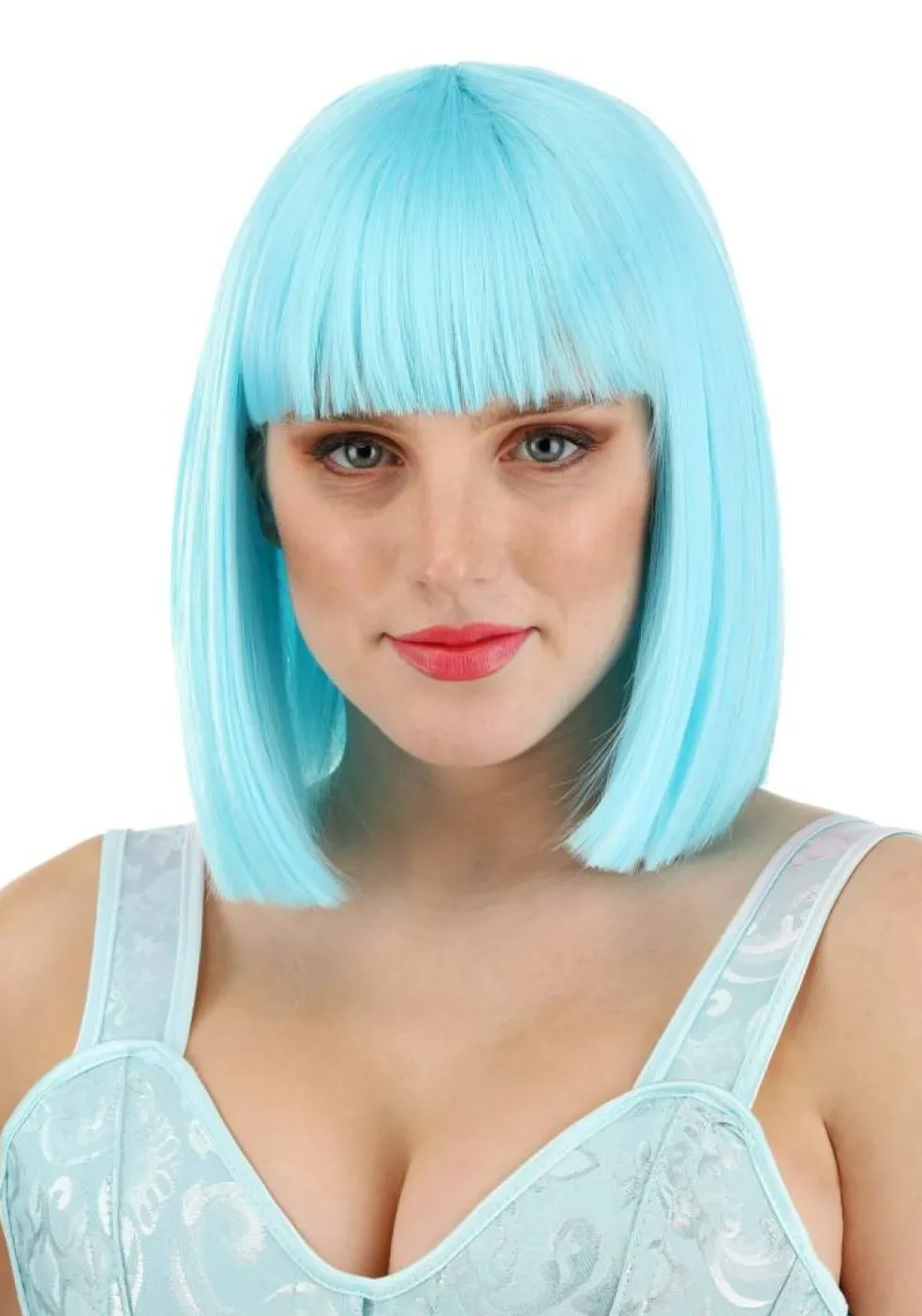 Women's Bright Blue Bob Wig