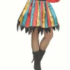 Womens Multicolored Carny Clown Costume