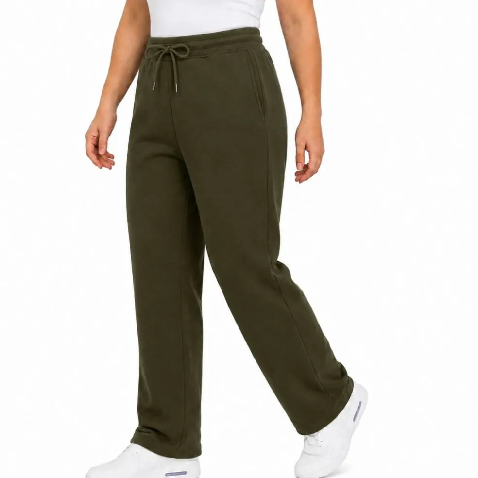 Women's Regular Fit Open Bottom Fleece Jogger Sweatpants (S-3XL)