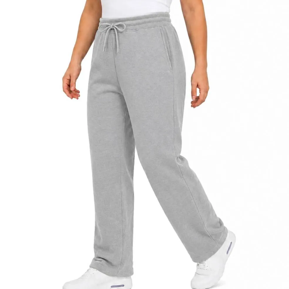 Women's Regular Fit Open Bottom Fleece Jogger Sweatpants (S-3XL)